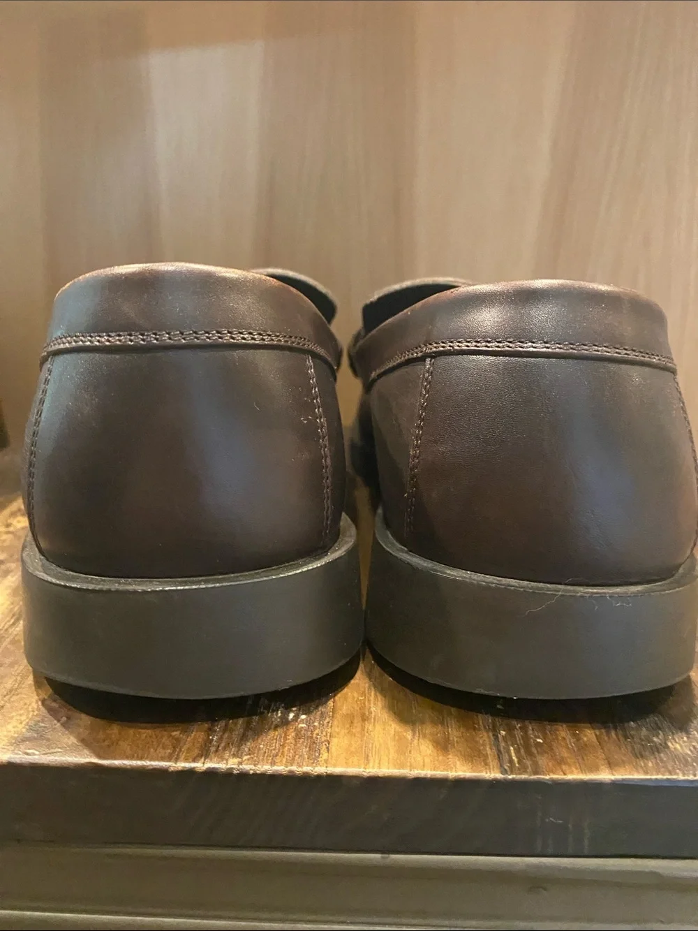 Gucci Brown Leather Loafers with Green-Red Web and Silver Bit